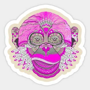 Monkey Mandala Artwork. Sticker